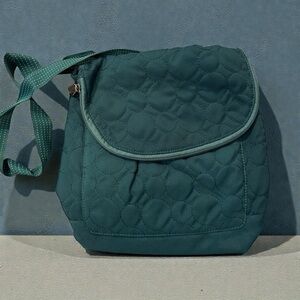 Thirty-One Teal Quilted Crossbody Bag